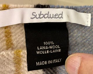 Sciarpa a quadri marrone e blu