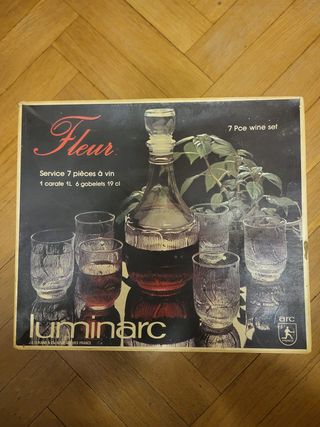 Juego de copas y licorera Luminarc Fleur