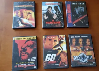 Lote 6 Películas DVD Acción (Armageddon, Con Air,
