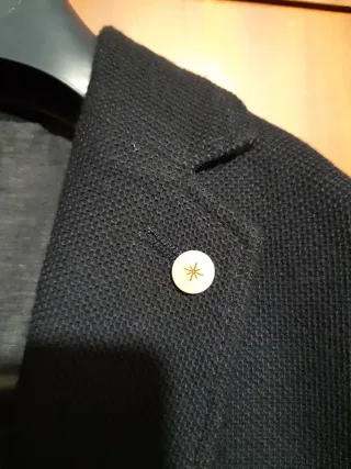 Blazer americana Zara azul marino talla 48, nueva