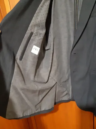 Blazer americana Zara azul marino talla 48, nueva