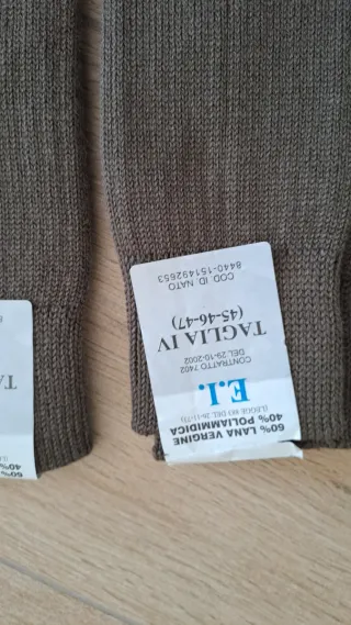 7 paia calze lana tg 45-46-47 militari