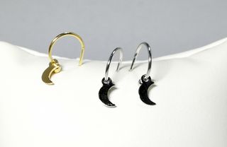 Pendientes aro con luna 12 mm