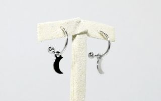 Pendientes aro con luna 12 mm