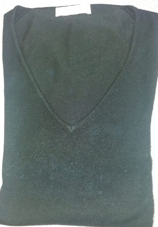 Jersey Zara Hombre Negro cuallo pico Talla XL-42