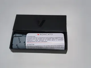 Portachiavi Roncato Pelle Nera con 2 Anelli