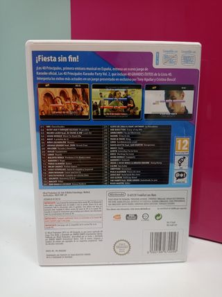 Videojuego Wii 40 principales karaoke pàrty vol2