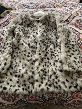Abrigo 100% Piel Conejo Leopardo
