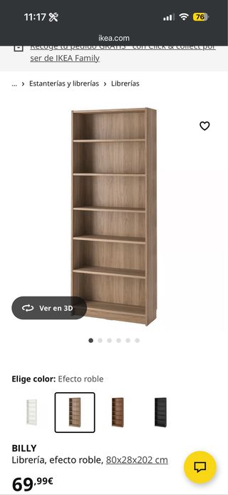 Vetrine Billy Ikea in legno color rovere
