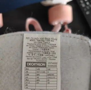 Patines Quads Oxelo Decathlon Azul Rosa