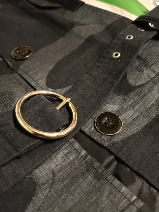 Chaqueta vintage negra y verde