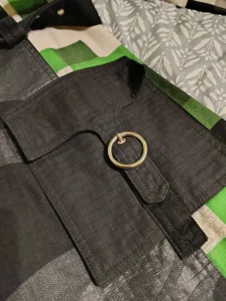 Chaqueta vintage negra y verde