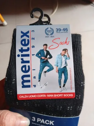9 paia calzini uomo Meritex tg 39-46