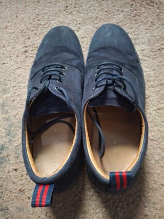 Zapatos Zara Azul Marino Talla 43 con cordones