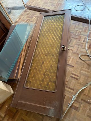 Puertas de madera con cristal