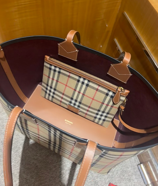 Bolso Tote Burberry Cuadros Clásico
