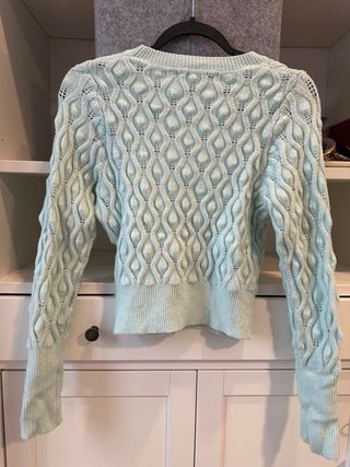 Jersey Zara cropped tejido calado Talla S