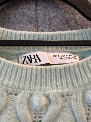 Jersey Zara cropped tejido calado Talla S