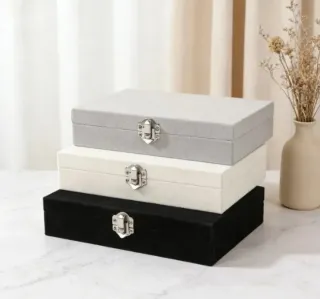 Organizador Joyero Blanco y Plateado