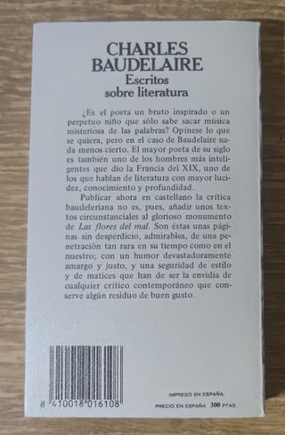 Escritos sobre literatura (1984 Charles Baudelaire