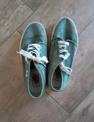 Vans basse in tela verdi