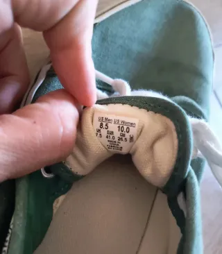 Vans basse in tela verdi