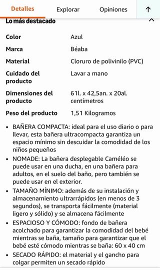 Bañera Plegable Bebé BÉABA