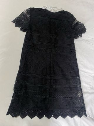Vestido Zara encaje blanco y negro