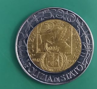 Lotto 5 Monete 500 Lire Bimetalliche Commemorative