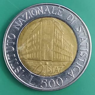Lotto 5 Monete 500 Lire Bimetalliche Commemorative