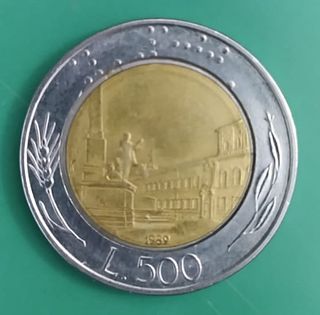 Lotto 5 Monete 500 Lire Bimetalliche Commemorative