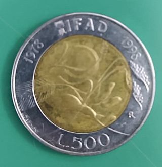 Lotto 5 Monete 500 Lire Bimetalliche Commemorative