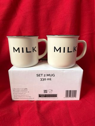 Set 2 tazze Milk stile vintage