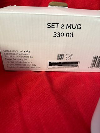 Set 2 tazze Milk stile vintage