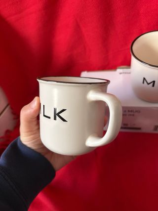 Set 2 tazze Milk stile vintage