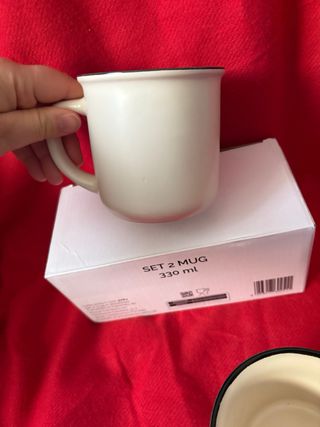 Set 2 tazze Milk stile vintage