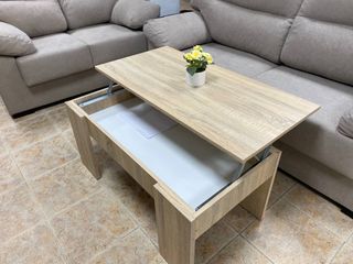 Mesa de centro elevable madera nueva