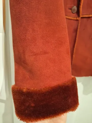 Chaquetón antelina rojo