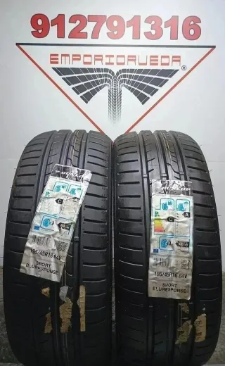 195 45 16 V DUNLOP RUEDA PREMIUM YA MONTADA