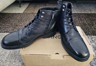 Stivaletti Mango Pelle Nera Uomo 42