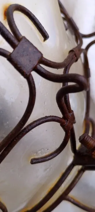 Lámpara colgante cristal y metal