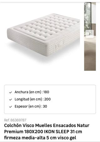 Colchón Icon Sleep Natur Premium 180x200