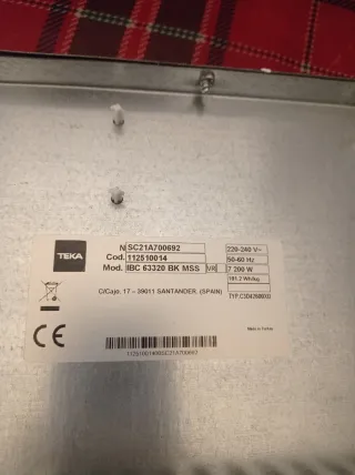 Placa de inducción Teka IBC63329BKMSS