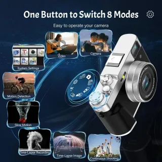 Fotocamera Digitale 4K 48MP 16x Zoom + SD 32GB