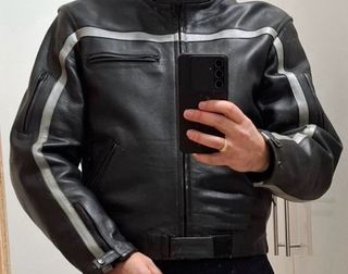 Chaqueta de cuero para moto Talla L