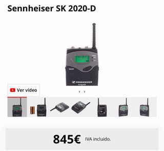 Pack 6 Sennheiser SK 2020-D Transmisor de Bolsillo