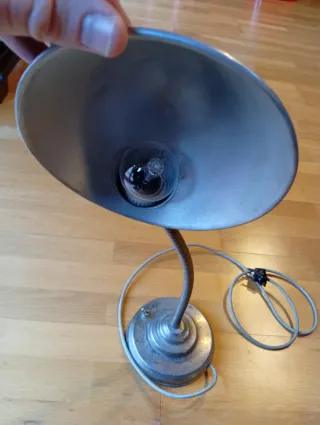 Antigua Lámpara Flexo Vintage Metal