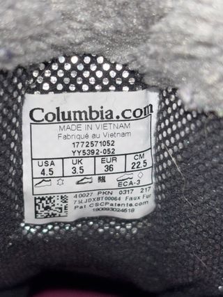 Botas Nieve Columbia Talla 36 Infantil