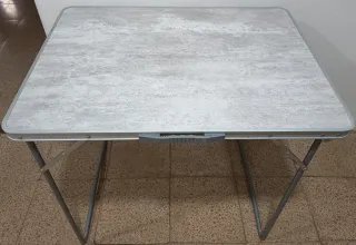 Mesa plegable camping aluminio y plástico