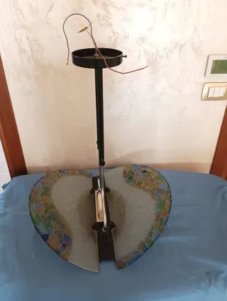 Lampada soffitto vetro fusione vintage